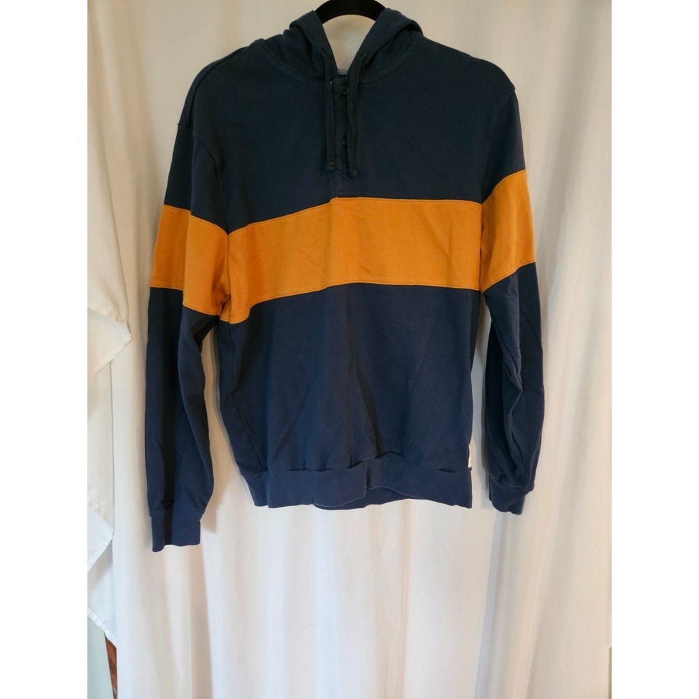 Free Assembly Men's Hoodie Size MED Stripe Pullover Hooded Sweatshirt